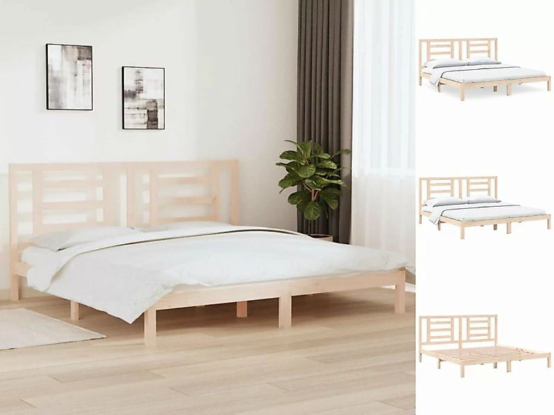 vidaXL Bettgestell Massivholzbett Kiefer 200x200 cm Bett Bettgestell günstig online kaufen