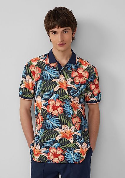 s.Oliver Kurzarmshirt Poloshirt aus Baumwolle mit günstig online kaufen