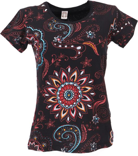 Guru-Shop T-Shirt Boho T-Shirt mit Mandaladruck, günstig online kaufen