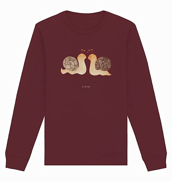 Mr. & Mrs. Panda Longpullover Größe M Schnecken Liebe - Burgundy - Geschenk günstig online kaufen