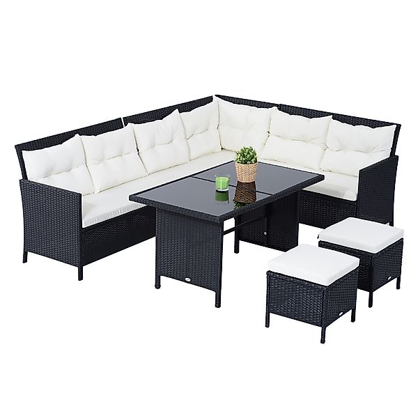 Outsunny Gartensofa Sitzgarnitur Sitzgruppe, Sitzgarnitur Sitzgruppe günstig online kaufen