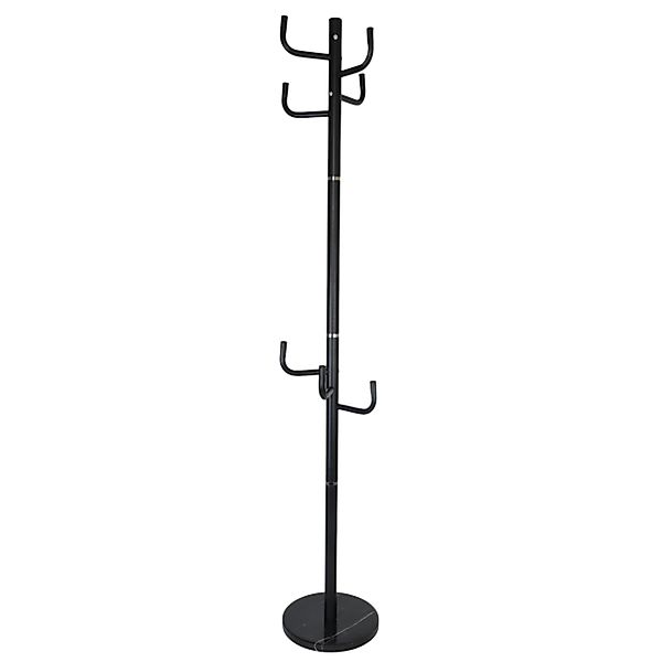 relaxdays Garderobenständer mit Marmorfuß, schwarz günstig online kaufen