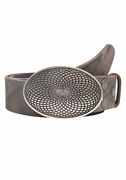 Rettungsring Gürtel Ledergürtel mit Koppelschließe im Antik-Look günstig online kaufen