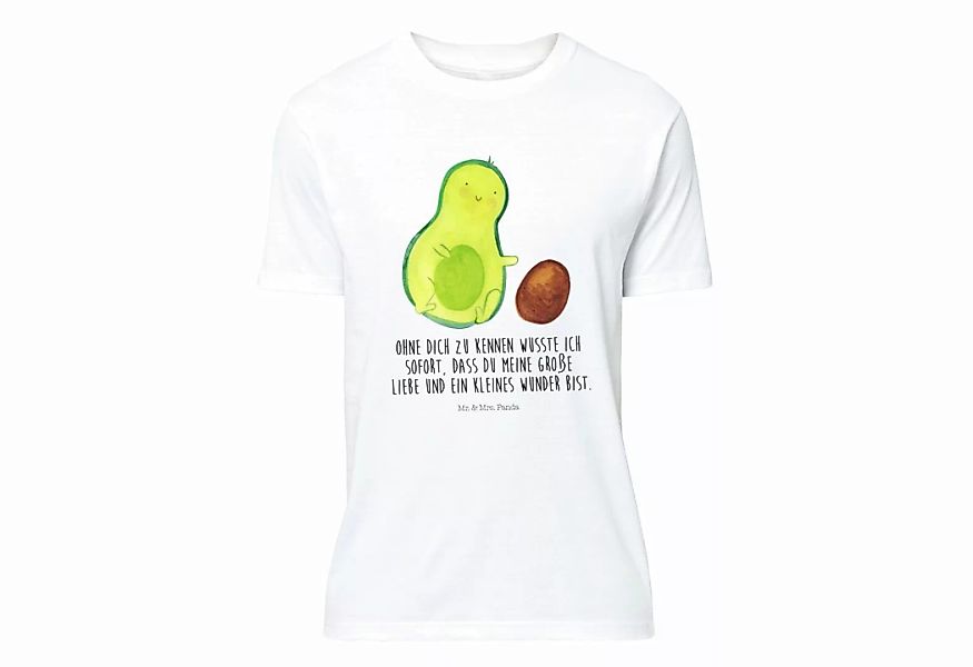 Mr. & Mrs. Panda T-Shirt Avocado rollt Kern - Weiß - Geschenk, Säugling, Ge günstig online kaufen