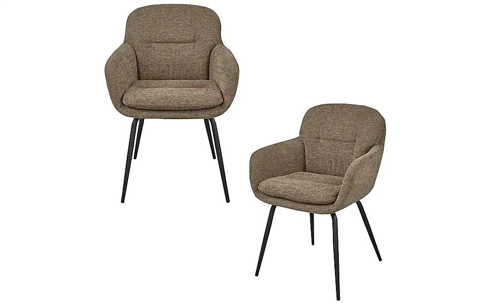 WOOOD Esszimmerstuhl 2er-Set  Runa ¦ braun ¦ Maße (cm): B: 59 H: 82 Stühle günstig online kaufen