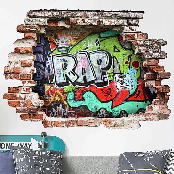 Wandtattoo Kinderzimmer Graffiti Wanddruchbruch günstig online kaufen