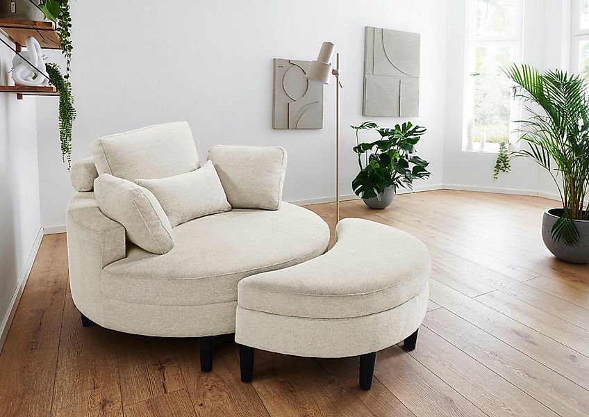 ATLANTIC home collection Loveseat Ravi, B: 114 cm, XXL- Sessel, mit Staurau günstig online kaufen