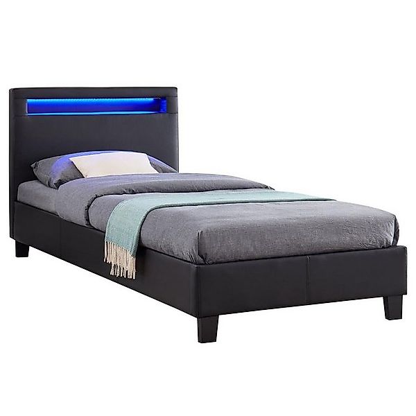 CARO-Möbel Polsterbett MANDALAY, LED Bett 90 günstig online kaufen