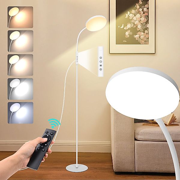 Jibenhome Stehlampe LED Stehleuchte Dimmbar, Leselampe günstig online kaufen
