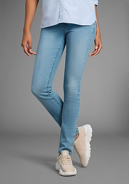 Arizona Slim-fit-Jeans "Bund mit seitlichem Gummizugeinsatz" schmale Passfo günstig online kaufen