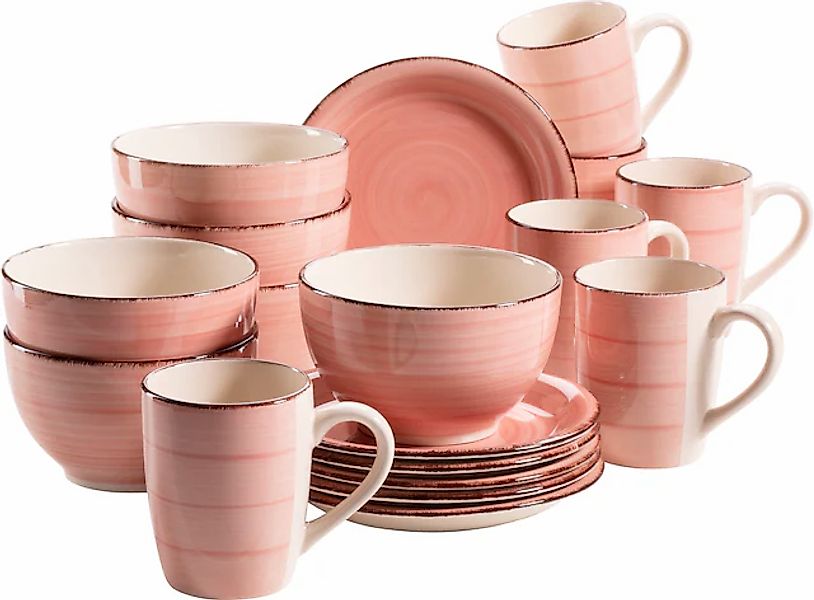 my home Kaffeeservice »Geschirr-Set, Service Bel Tempo«, (Set, 18 tlg., 6 K günstig online kaufen