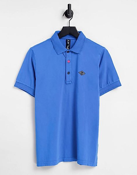 Replay – Polohemd in Blau günstig online kaufen