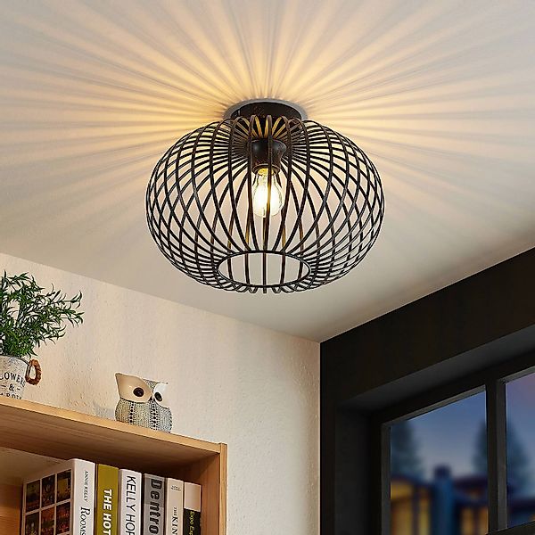 Lindby Deckenlampe Rosalea, kupferfarben, Metall, 40 cm, E27 günstig online kaufen