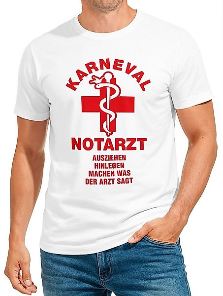 MoonWorks Print-Shirt Herren T-Shirt Fasching Karneval Notarzt Kostüm-Ersat günstig online kaufen