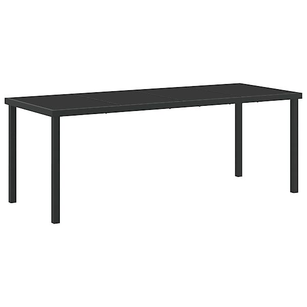 vidaXL Gartentisch Gartentisch Schwarz 200x80x73 cm günstig online kaufen