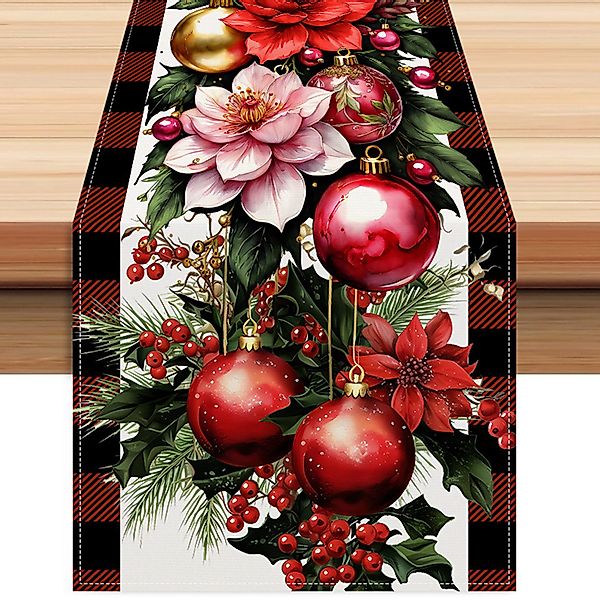 LAPAPRO Tischläufer Weihnachtlicher Leinen Tischläufer Druck, günstig online kaufen