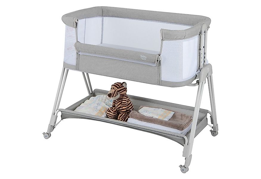 COSTWAY Beistellbett 2 in 1 Reisebett, 7-stufig höhenverstellbar günstig online kaufen