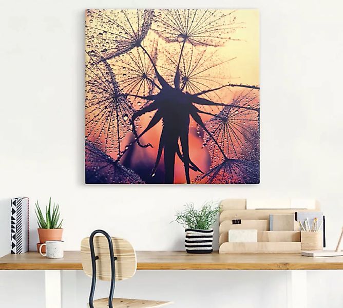 Artland Leinwandbild "Pusteblume im Sonnenuntergang", Blumen, (1 St.) günstig online kaufen