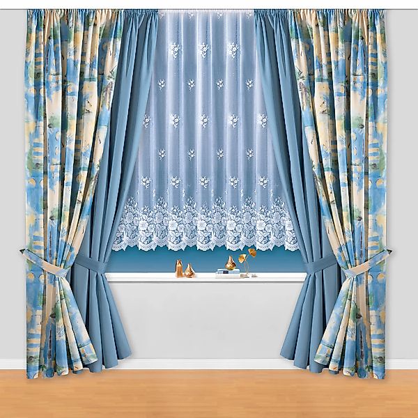 Weckbrodt Vorhang »Matteo«, (1 St.), Satin, bedruckt, leichte Qualität, mit günstig online kaufen