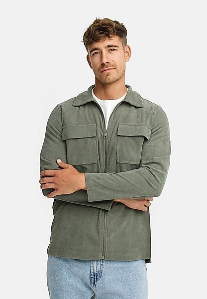 Indicode Langarmhemd Herren INNemoto Zip Herrenhemd Langarm Leichtes Zip-He günstig online kaufen