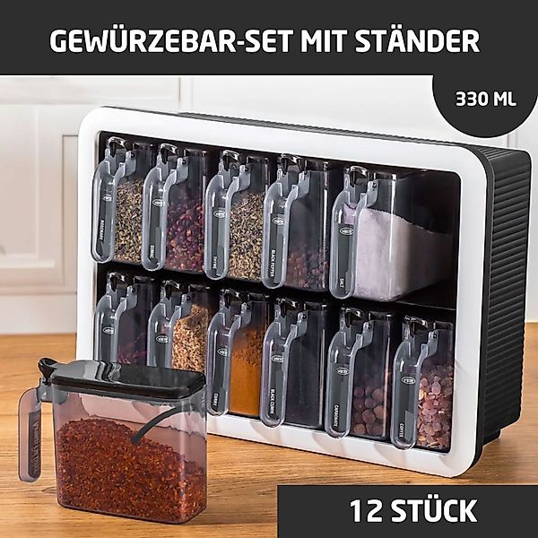 Jungengel Gewürzbehälter Wandbehälter 13-Teilig Gewürzdosen Wandmontage günstig online kaufen