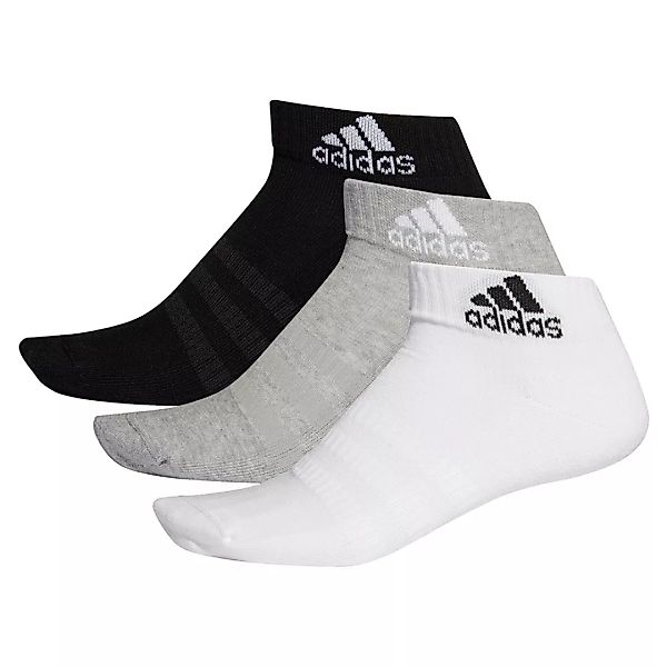 Adidas Cushion Ankle Socken 3 Paare EU 49-51 Medium Grey Heathereather / Wh günstig online kaufen