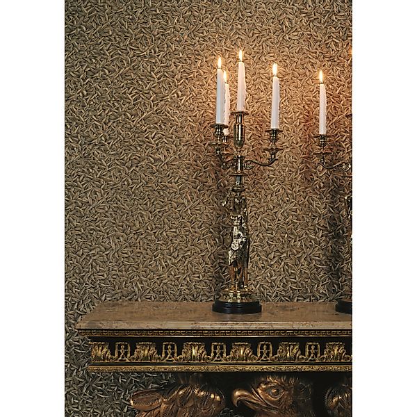 Glööckler Vliestapete, 3D-Optik, glänzend, schimmernd, (1 St), Blattmotiv, günstig online kaufen