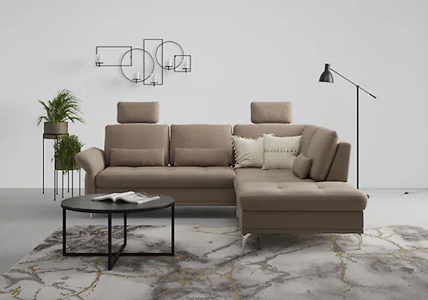 Home affaire Ecksofa »Palm Beach L-Form« Federkern, mit Sitztiefenverstellu günstig online kaufen