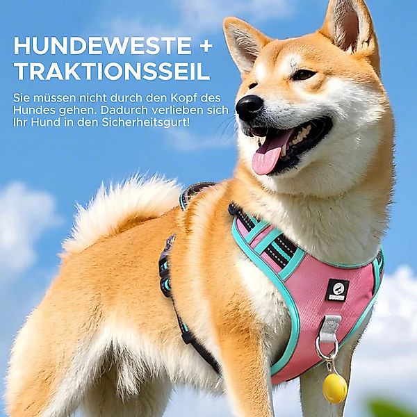 Refttenw Hunde-Geschirr Verstellbares Katzengeschirr Ausbruchsicher,Hundege günstig online kaufen