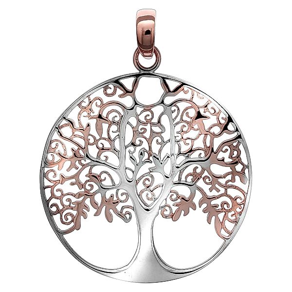 Vivance Kettenanhänger Silber 925 zweifarbig Lebensbaum günstig online kaufen