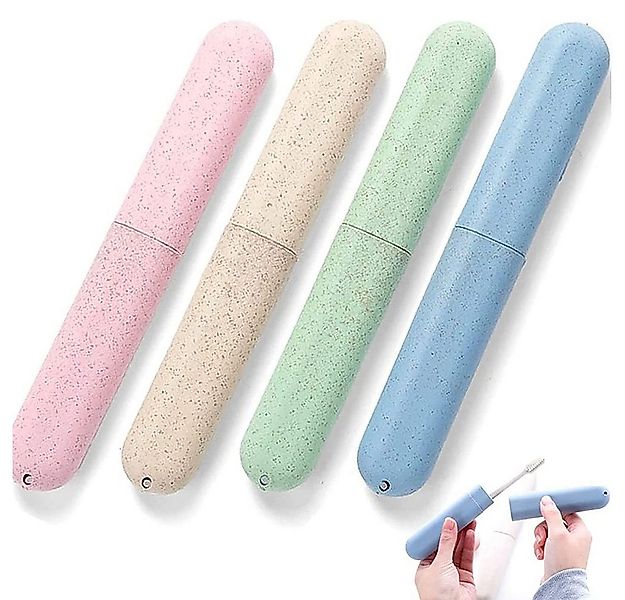 NUODWELL Zahnputzbecher 4 Stück Zahnbürsten etui, leicht und tragbar, geeig günstig online kaufen