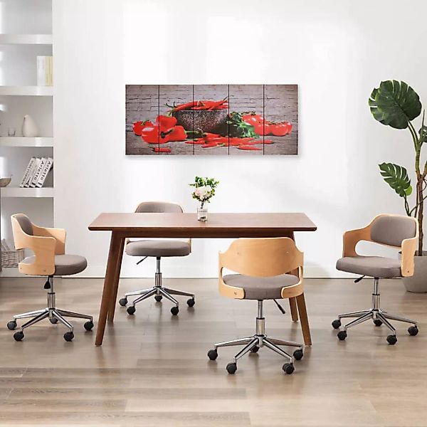 Leinwandbild-set Paprika Mehrfarbig 150×60 Cm günstig online kaufen