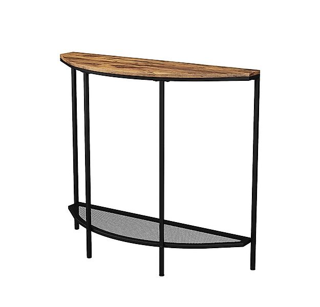 Vicco Konsolentisch Fyrk, Eiche rustikal/Schwarz, 92 x 81.5 cm mit offener günstig online kaufen