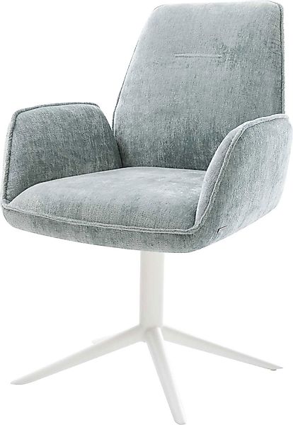 DELIFE Polsterstuhl Zoa-Flex, Fußkreuz Weiß Chenille günstig online kaufen