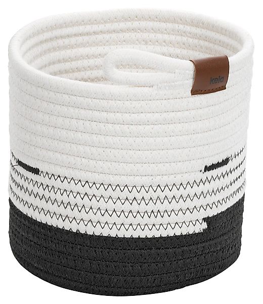 kela Aufbewahrungskorb Korb HEDDA, Weiß, Schwarz, günstig online kaufen