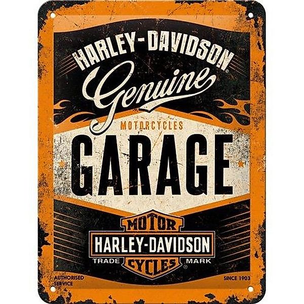 Nostalgic-Art Blechschild 15x20 cm - Harley-Davidson - Garage günstig online kaufen