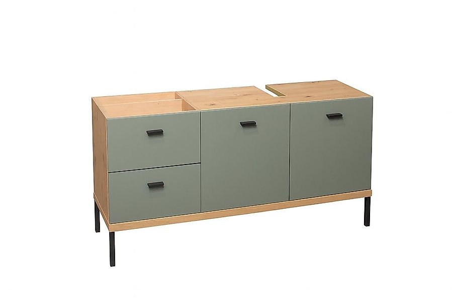 freiraum Waschbeckenunterschrank Coco in Asteiche Dekor / pine green - 119x günstig online kaufen