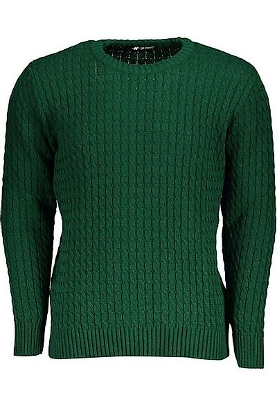 U.S. GRAND POLO Strickpullover Grüner Herrenpullover mit Zopfmuster und Run günstig online kaufen