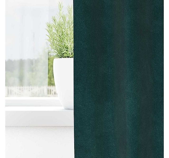 vidaXL Vorhang Verdunkelungsvorhänge 2 pcs Dunkelgrün 140 x 140 cm Samt (2 günstig online kaufen