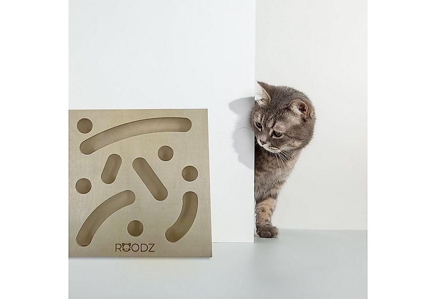 Roodz Fummelbrett "Labyrinth" - Interaktives Katzenspielzeug aus Echtholz günstig online kaufen