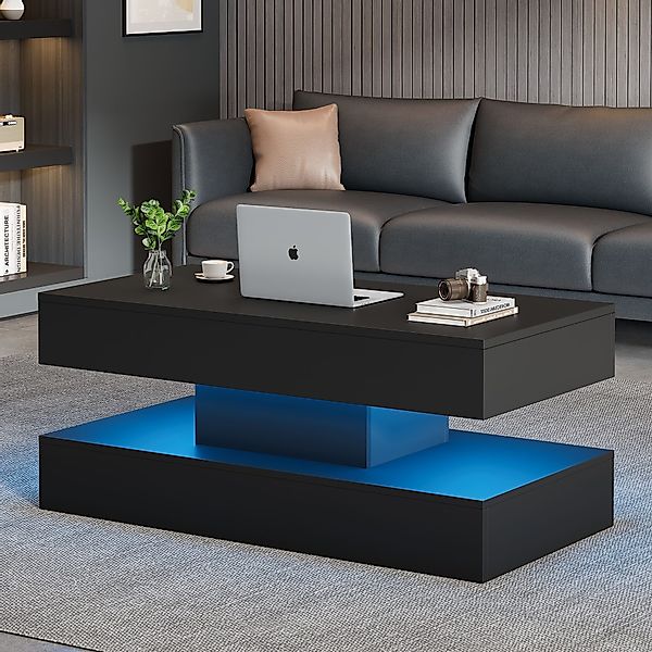STILVORA Couchtisch Hebbarer Wohnezimmertisch mit LED,Beistelltisch günstig online kaufen