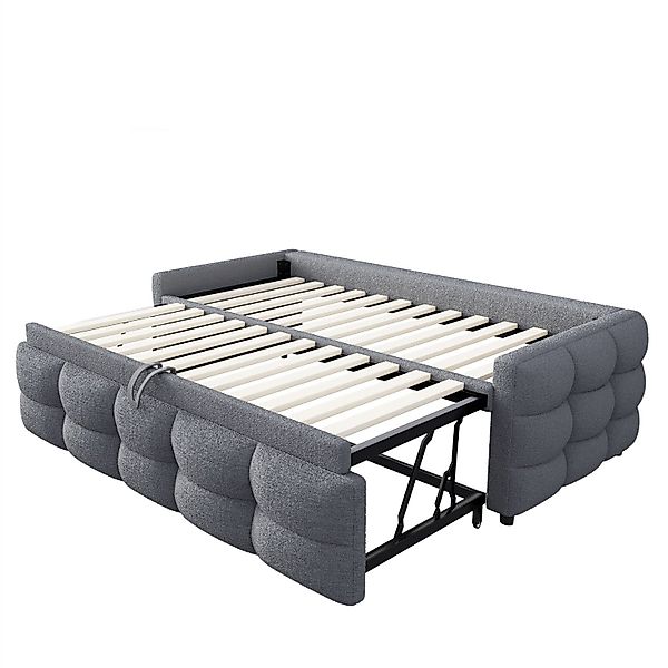 autolock Ausziehbett Polsterbett, Ausziehbares Schlafsofa,Teddy Samt günstig online kaufen
