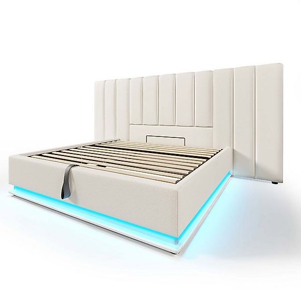 Gotagee Polsterbett 180×200 Stauraumbett App Control LED USB-C Ladefunktion günstig online kaufen