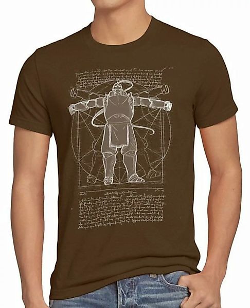 style3 Print-Shirt Herren T-Shirt Vitruvianischer Alfred alchemist anime ma günstig online kaufen