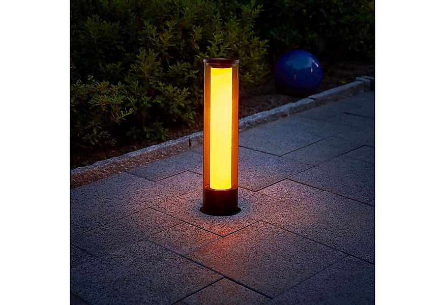 Northpoint LED Gartenleuchte Solar Flammenlichtsäule Flammen Dauerlicht Däm günstig online kaufen