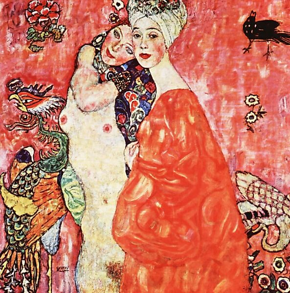 Poster / Leinwandbild - Gustav Klimt: Die Freundinnen günstig online kaufen