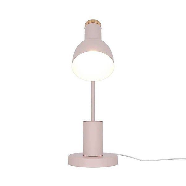 Tischleuchte Devone, staubrosa, Höhe 43 cm, Metall günstig online kaufen