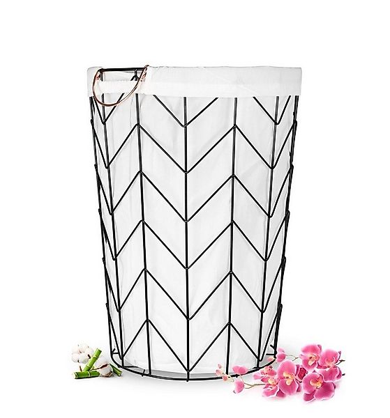 Sendez Aufbewahrungskorb aus Metall 40L Wäschekorb Wäschetonne Wäschesortie günstig online kaufen