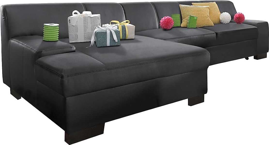 DOMO collection Ecksofa »Norma, elegant & modern, mit flachen Armlehnen, Br günstig online kaufen