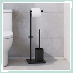 relaxdays WC-Garnitur aus Metall, schwarz günstig online kaufen